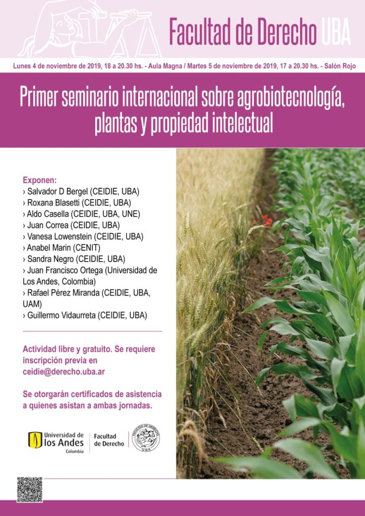 Plantas, propiedad intelectual y desarrollo: seminario internacional