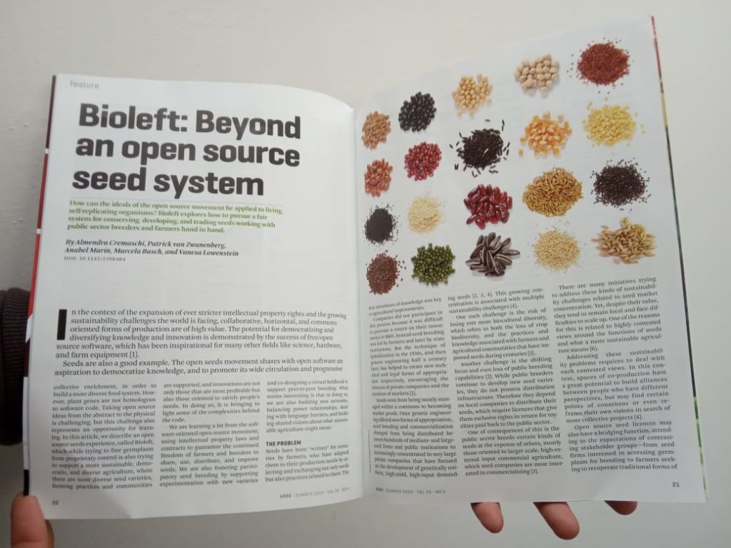 Bioleft in XRDS, Association for Computing Machinery Magazine for Students