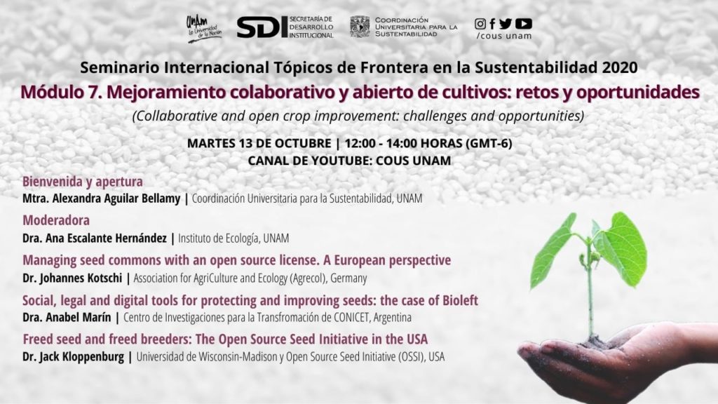 International webinar on collaborative breeding at UNAM, México