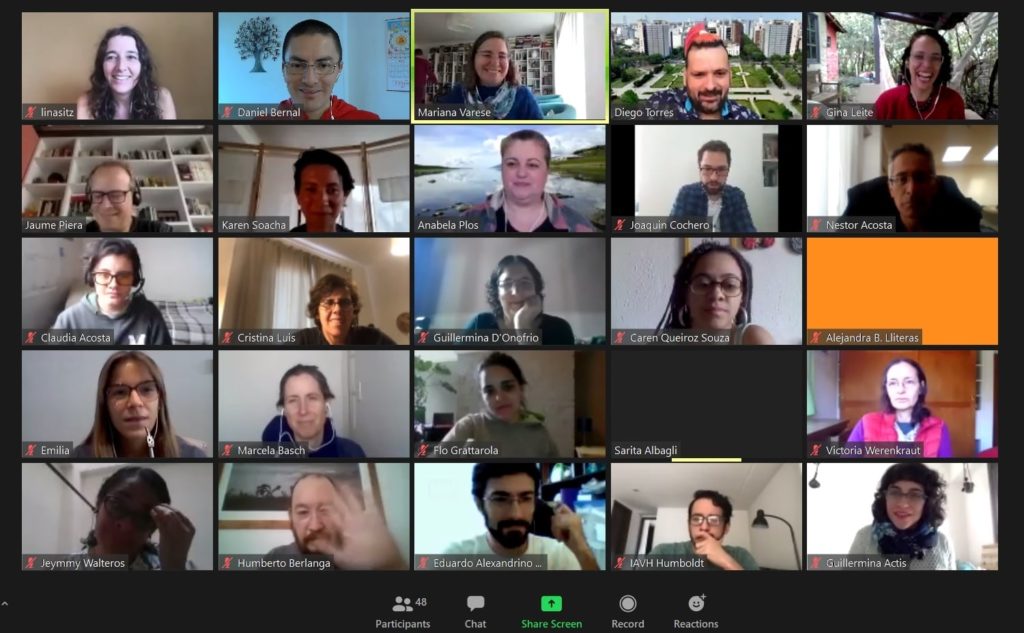 First online meeting of RICAP, Ibero-American Network of Participatory Science