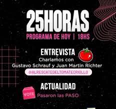 Entrevista al proyecto “Al rescate del tomate criollo” en el programa 25 horas