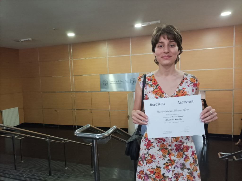 María Paz dos Santos recibió una distinción por parte de la UBA